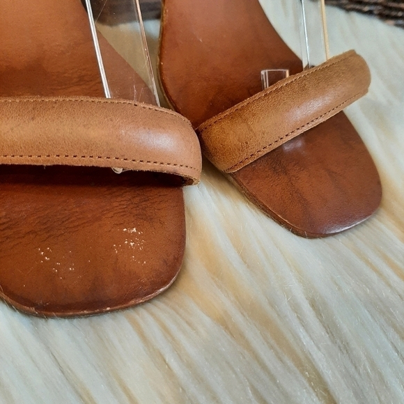 Jeffrey Campbell x Free People 8.5 Leather Magic Heel Boho Cuff Sandals Brown - Picture 10 of 10